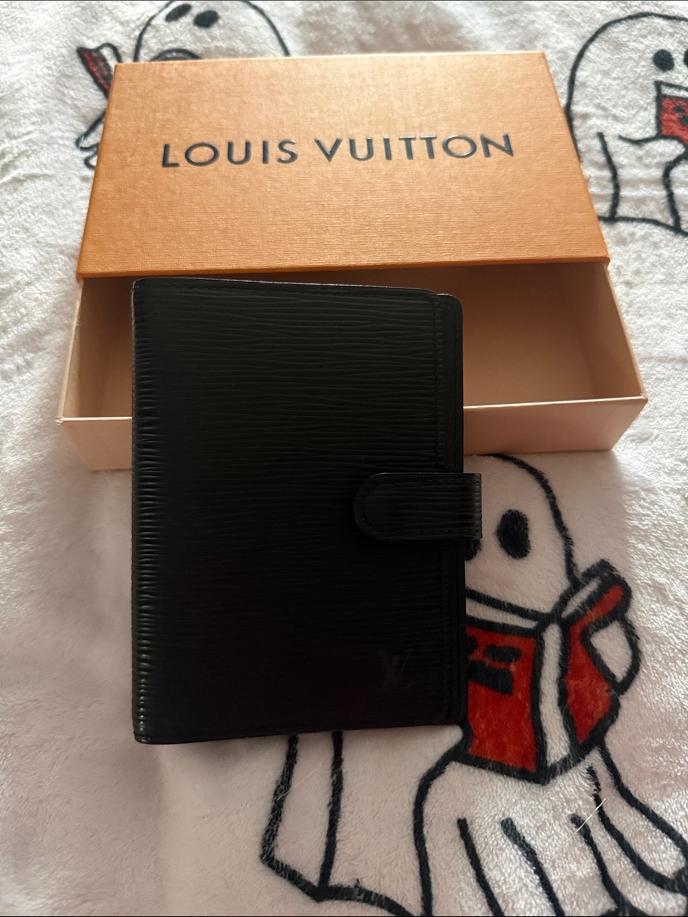 Louis Vuitton Black Epi Leather Small Agenda Planner